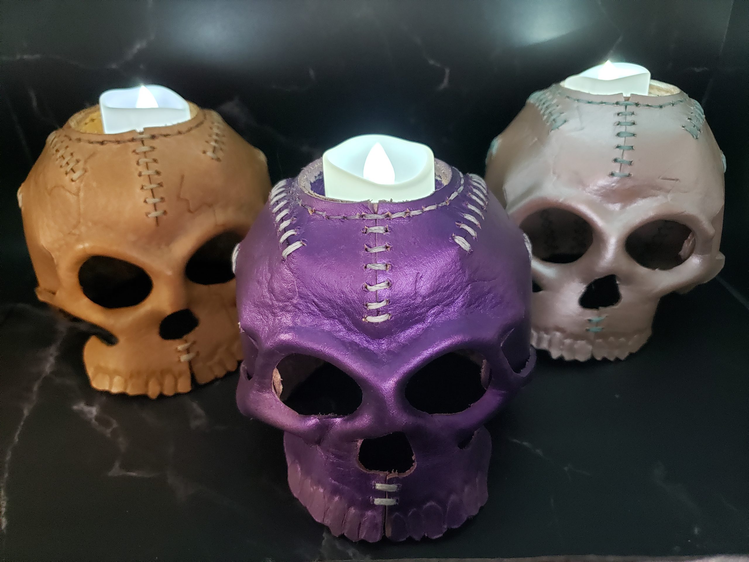 Skull Candle Holder